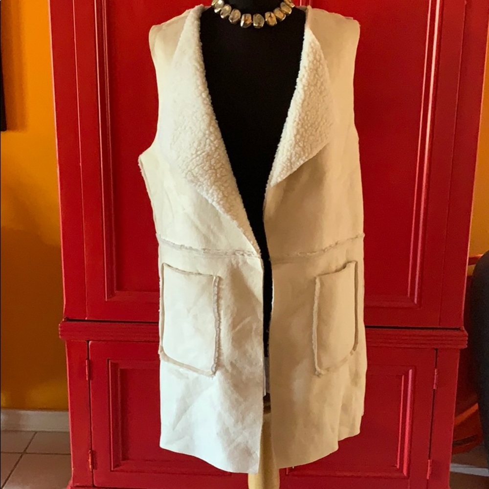 NWT One World Faux Suede Cardigan.